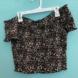 Kendall & Kylie Off the Shoulder Crop Top